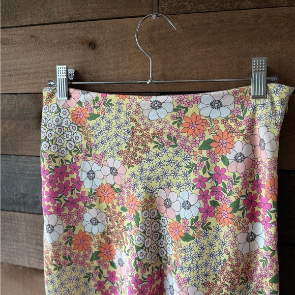 Vintage Floral Midi Skirt Cottagecore Y2K Pastel Spring Garden Skirt - Picture 5 of 11